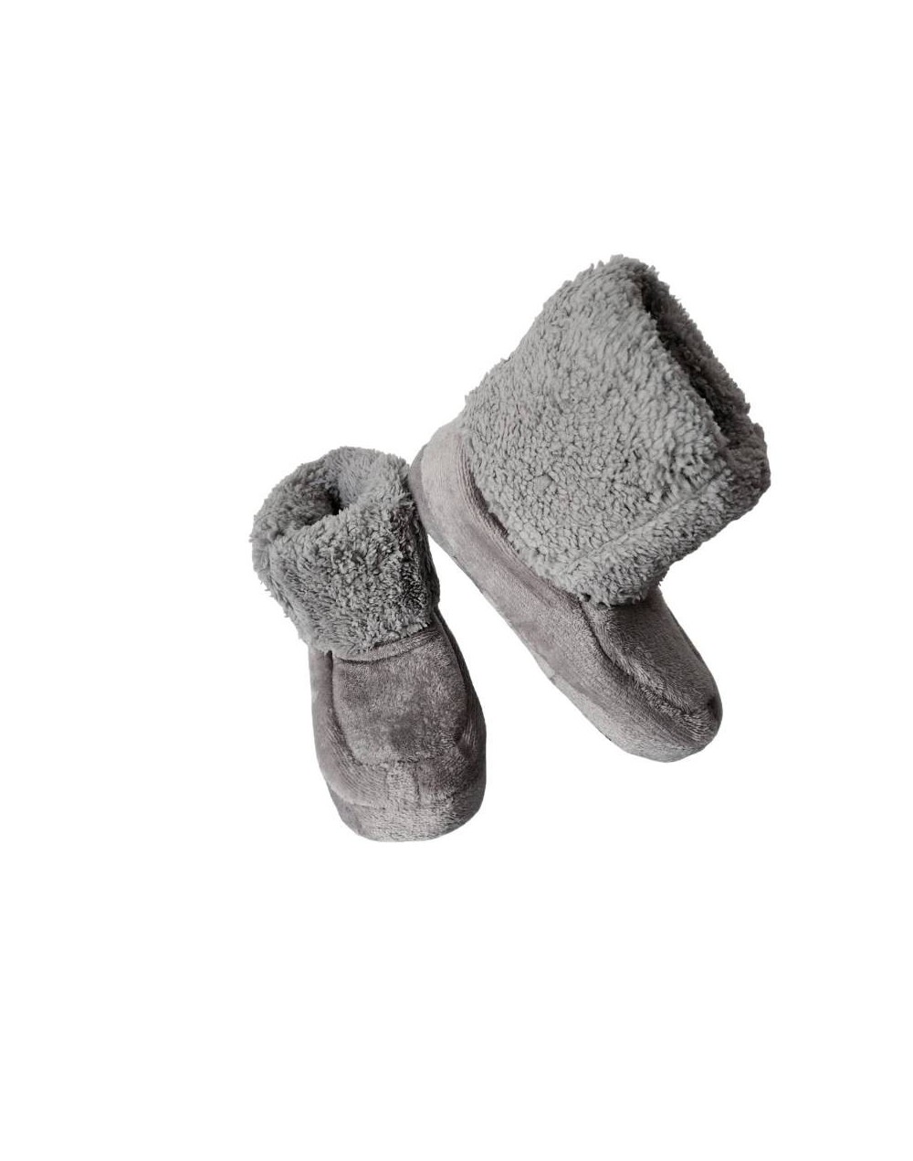 Pantuflas gris perla
