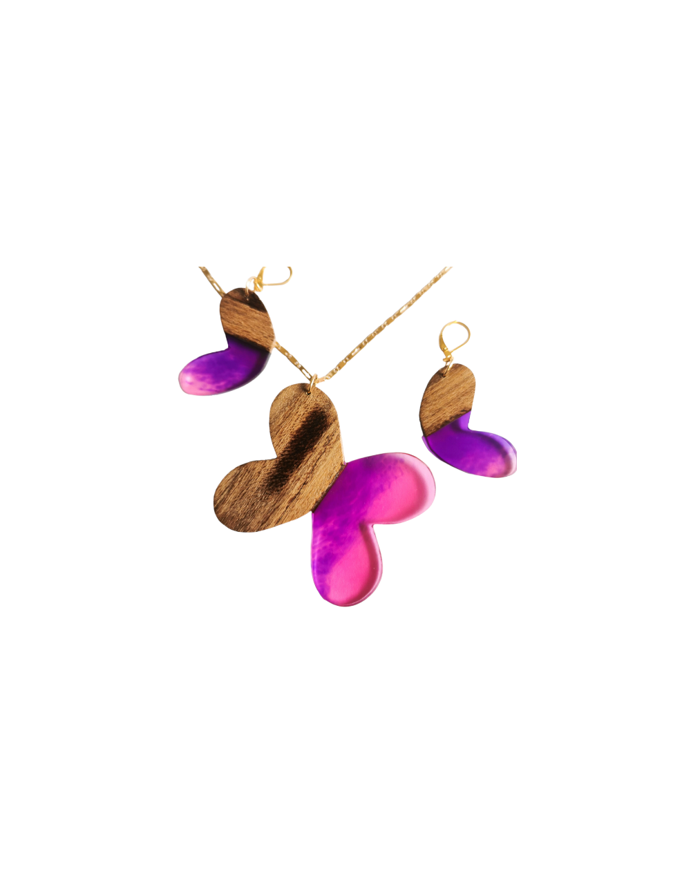 Conjunto mariposas magenta 