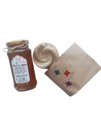 Dúo miel de abejas pura natural 320g y jabón de miel y avena