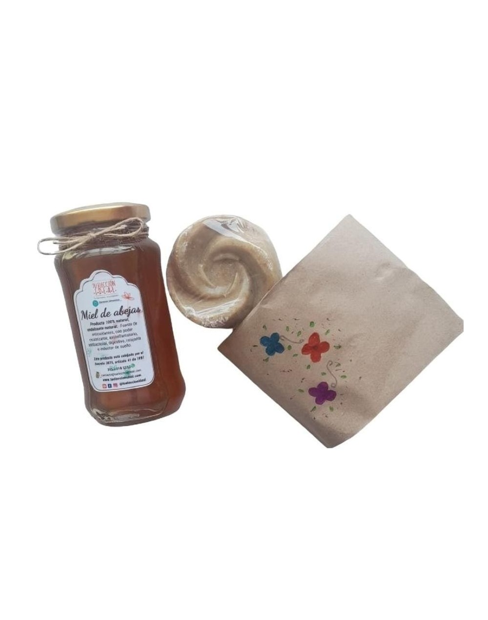 Dúo miel de abejas pura natural 320g y jabón de miel y avena