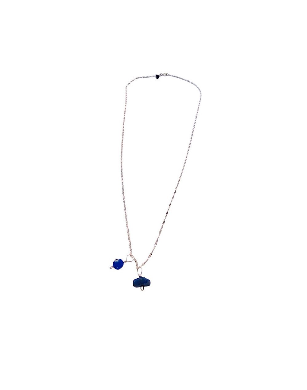 Collar en plata lapislazuli y ojo turco