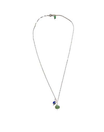 Collar en plata jade y ojo turco