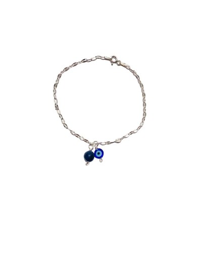 Brazalete lapislazuli en plata