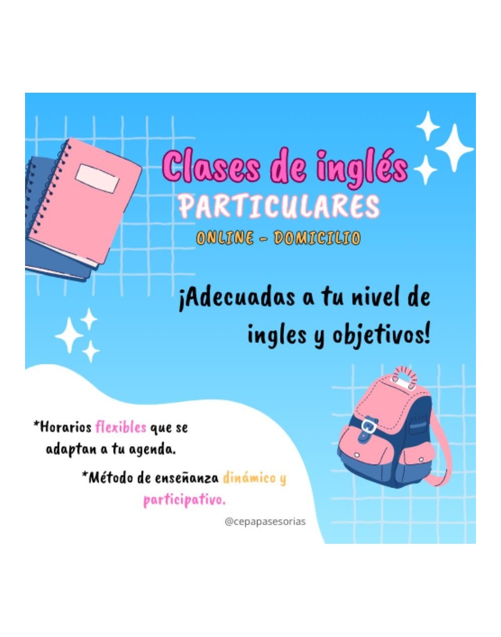 Profesores de inglés online y domicilio