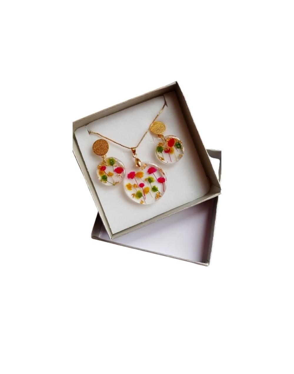 Juego de collar y aretes de verano