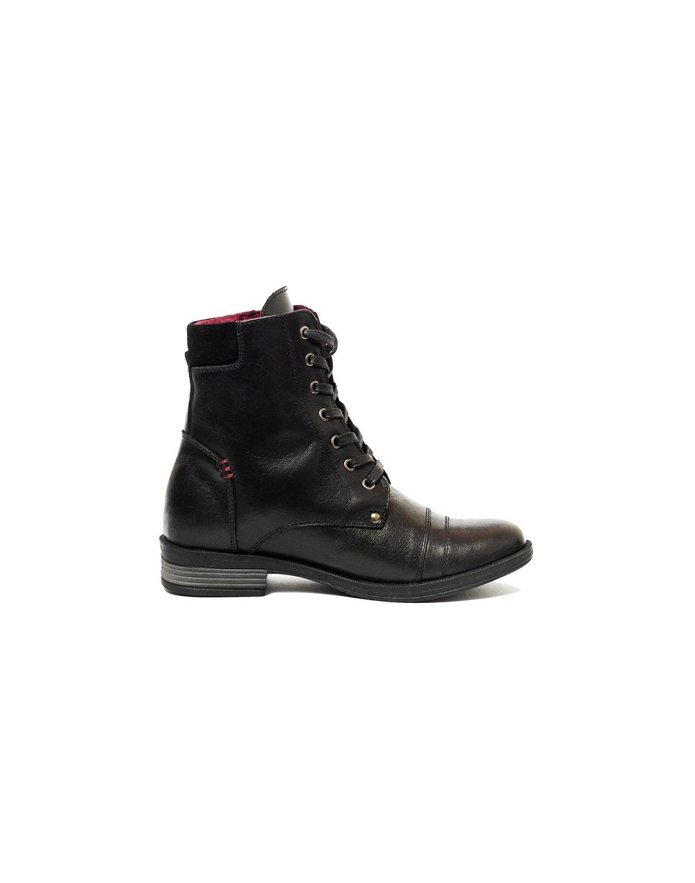 Botines en cuero para mujer outlet shop grace negro