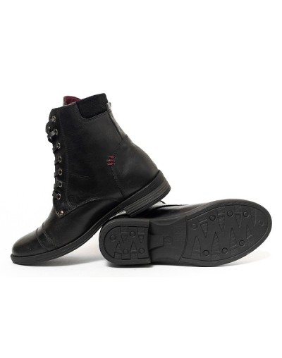 Botines en cuero para mujer outlet shop grace negro
