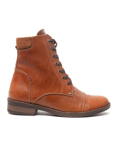 Botines en cuero para mujer outlet shop grace miel