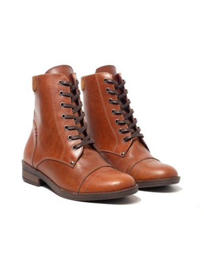Botines en cuero para mujer outlet shop grace miel