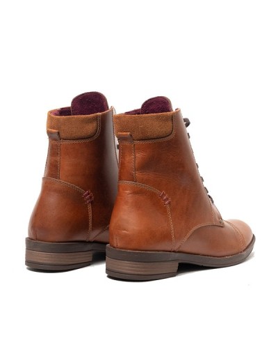 Botines en cuero para mujer outlet shop grace miel