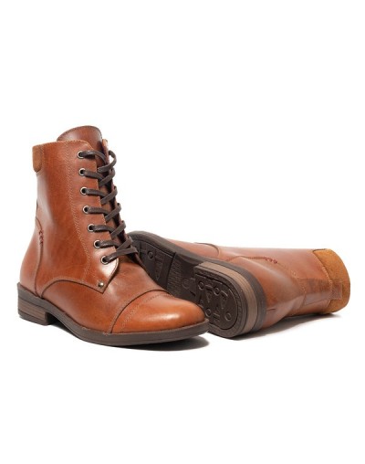 Botines en cuero para mujer outlet shop grace miel