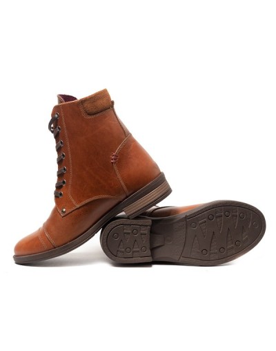 Botines en cuero para mujer outlet shop grace miel