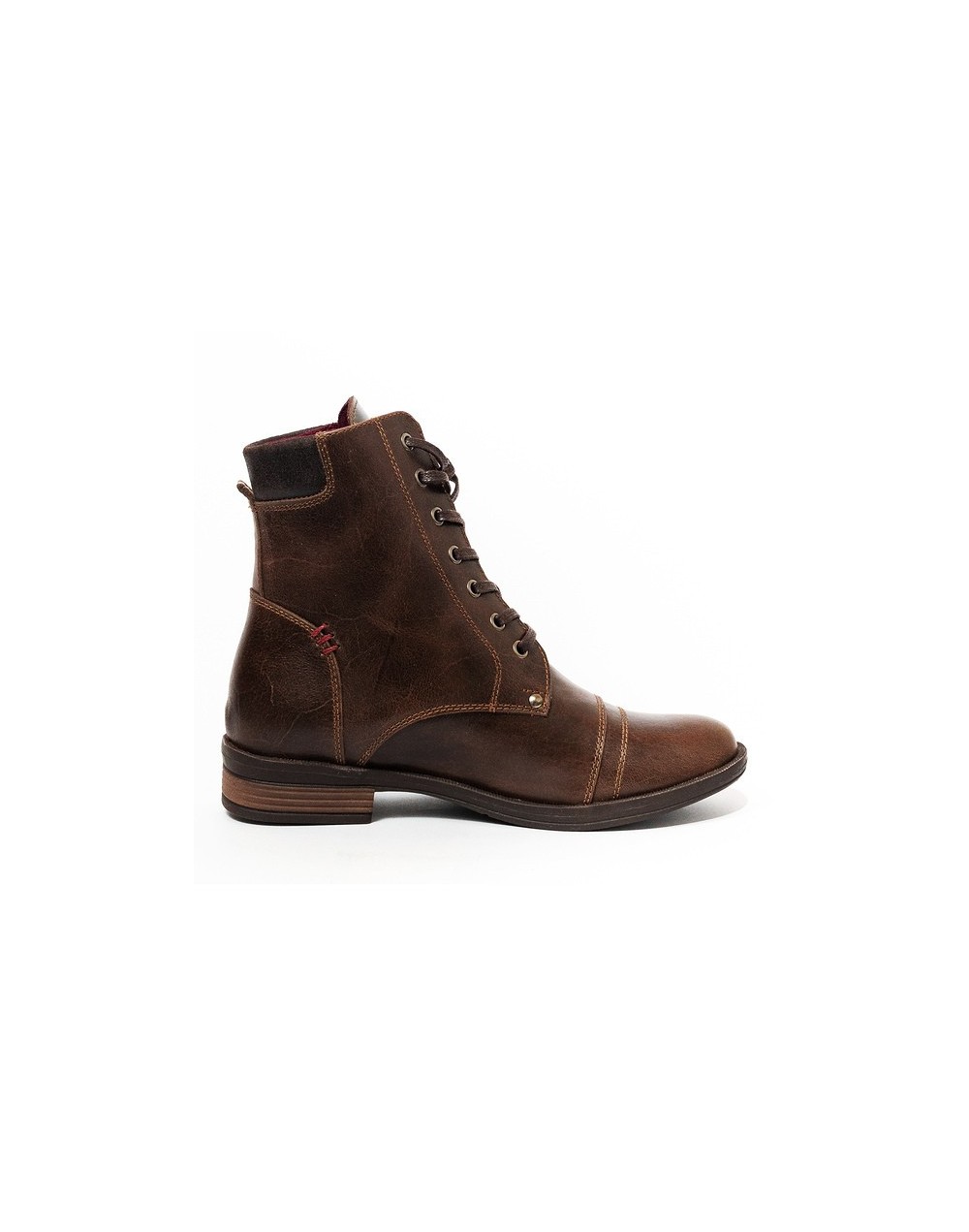 Botines en cuero para mujer outlet shop grace café