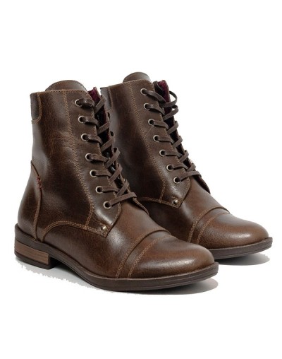 Botines en cuero para mujer outlet shop grace café