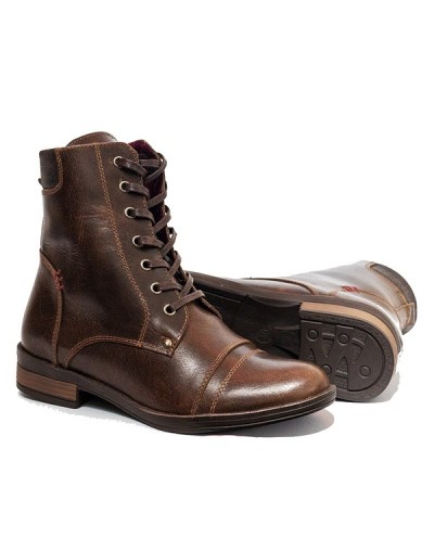 Botines en cuero para mujer outlet shop grace café