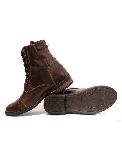 Botines en cuero para mujer outlet shop grace café