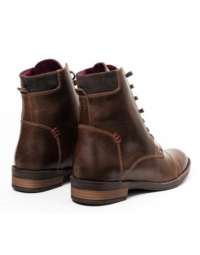 Botines en cuero para mujer outlet shop grace café