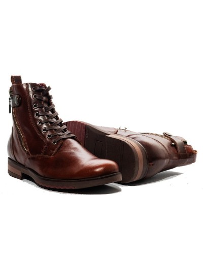 Botines en cuero para Hombre Outlet Shop DANTE Coñac