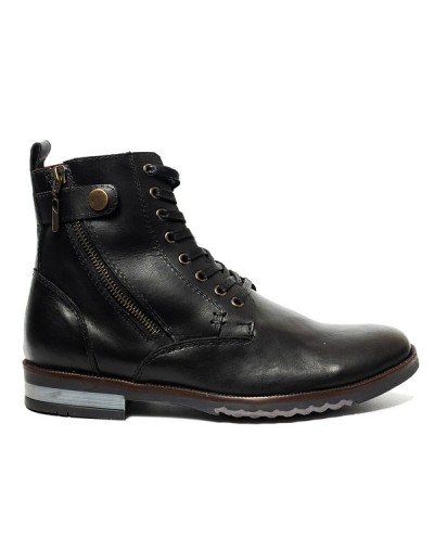 Botines en cuero para Hombre Outlet Shop DANTE Negro