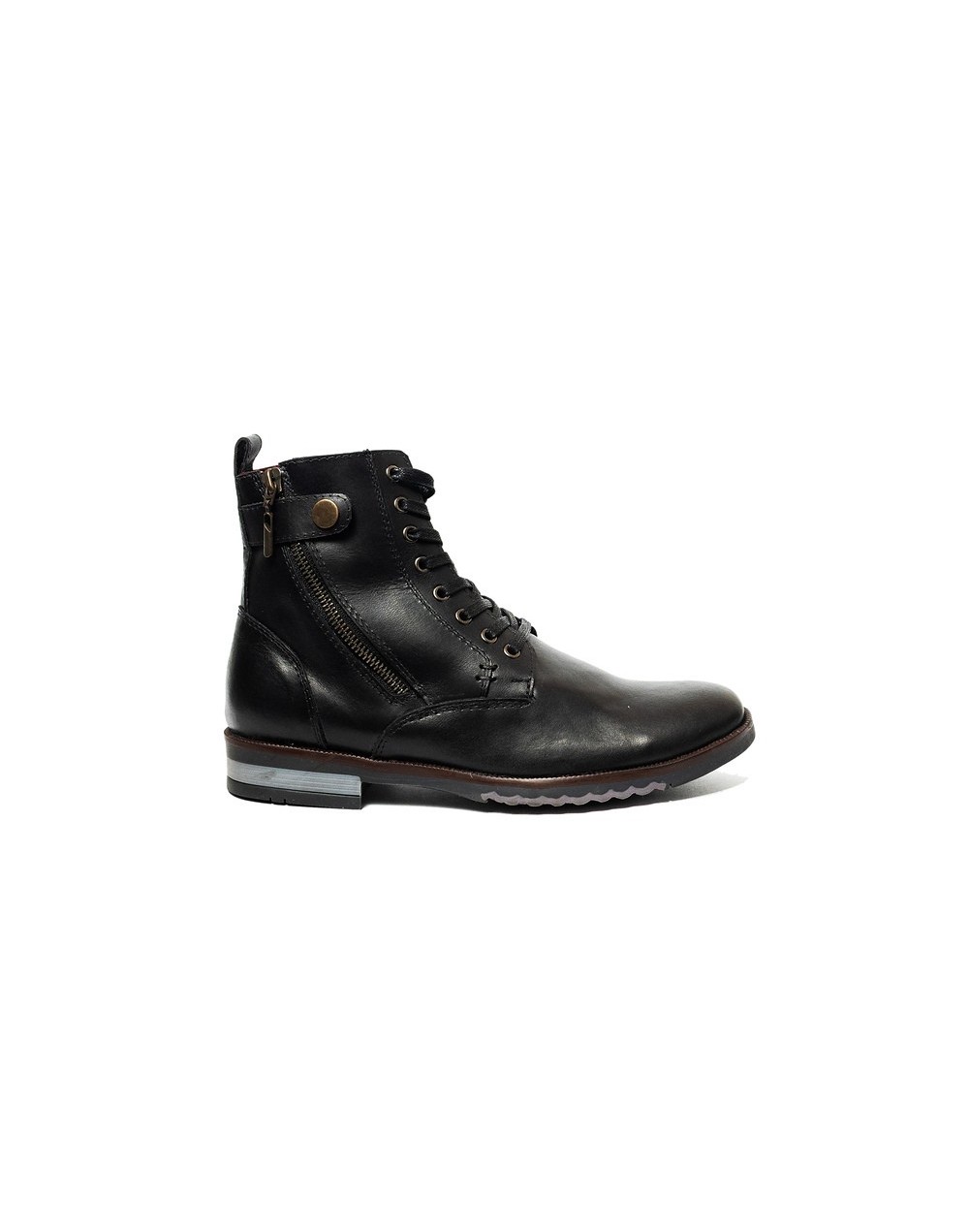 Botines en cuero para Hombre Outlet Shop DANTE Negro