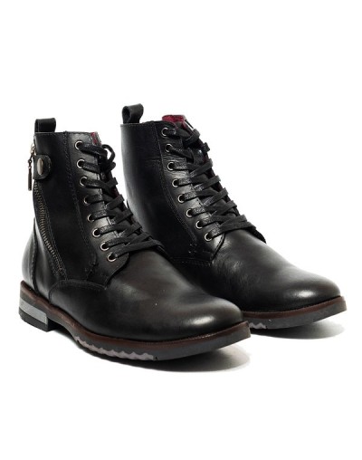Botines en cuero para Hombre Outlet Shop DANTE Negro