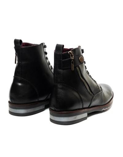 Botines en cuero para Hombre Outlet Shop DANTE Negro