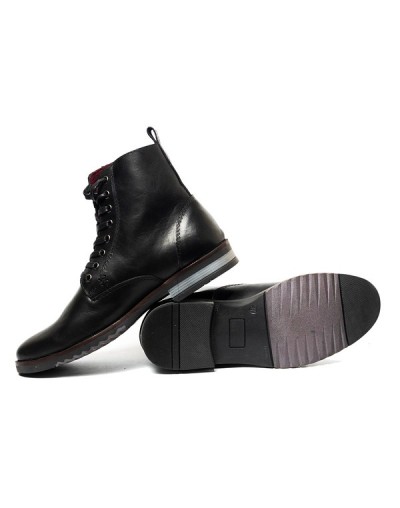 Botines en cuero para Hombre Outlet Shop DANTE Negro