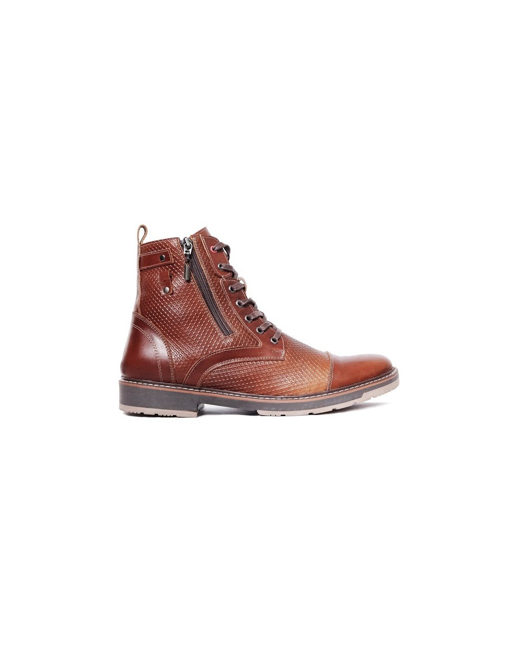 Botines en cuero para hombre outlet shop vicenzo rombos miel