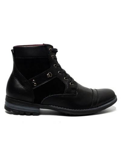 Botines en cuero para Hombre Outlet Shop ZAAC Negro