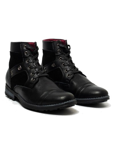 Botines en cuero para Hombre Outlet Shop ZAAC Negro