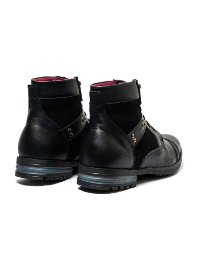 Botines en cuero para Hombre Outlet Shop ZAAC Negro