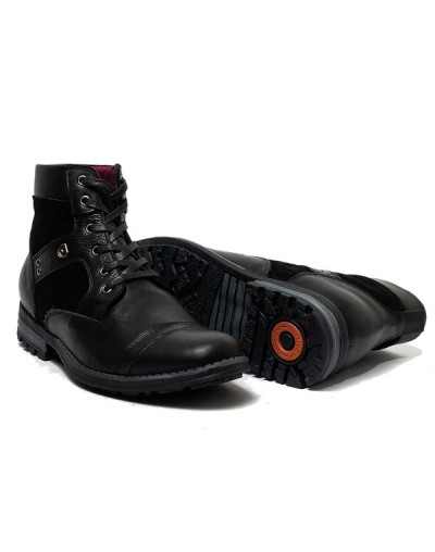 Botines en cuero para Hombre Outlet Shop ZAAC Negro