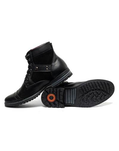 Botines en cuero para Hombre Outlet Shop ZAAC Negro