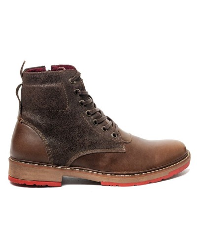 Botines en cuero para hombre outlet shop sport café