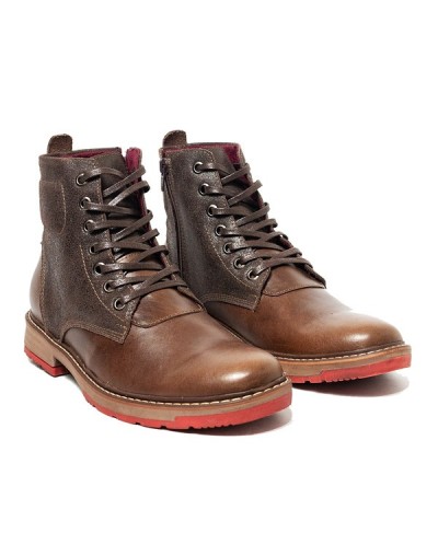 Botines en cuero para hombre outlet shop sport café