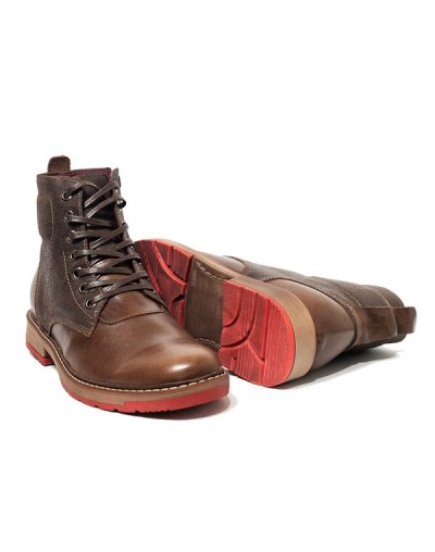 Botines en cuero para hombre outlet shop sport café