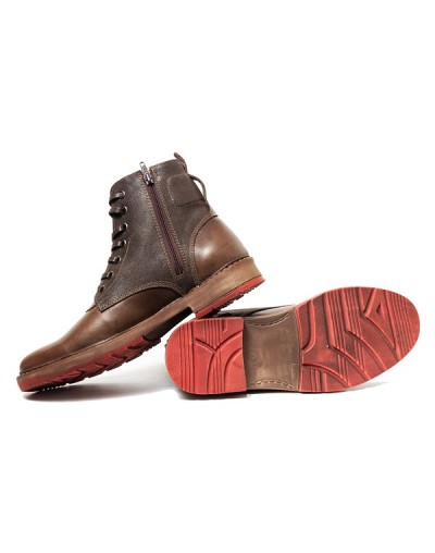 Botines en cuero para hombre outlet shop sport café