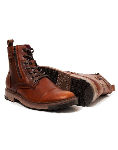 Botines en cuero para hombre outlet shop vicenzo miel