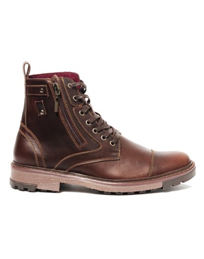 Botines en cuero para hombre outlet shop vicenzo café