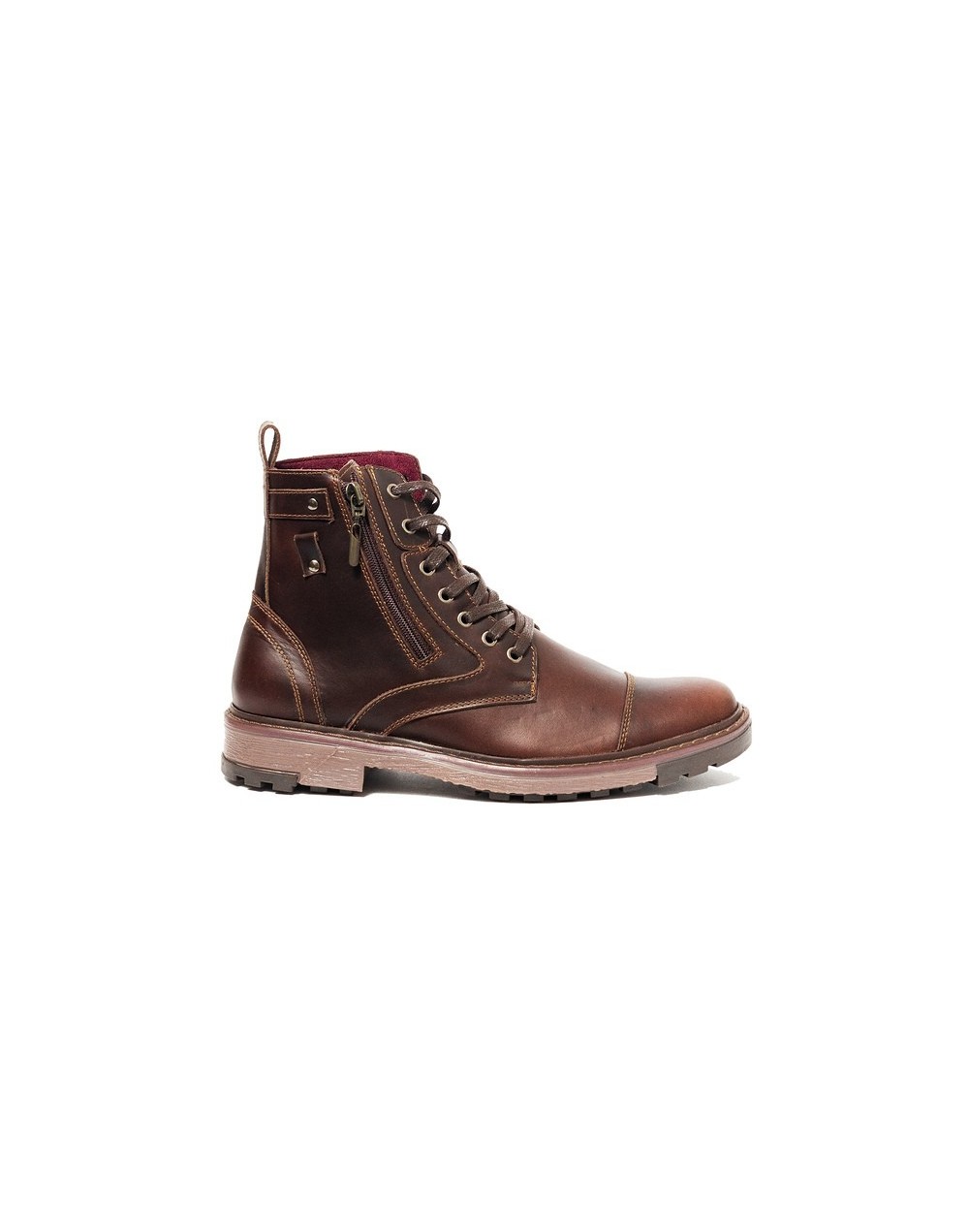 Botines en cuero para hombre outlet shop vicenzo café