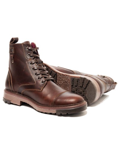 Botines en cuero para hombre outlet shop vicenzo café