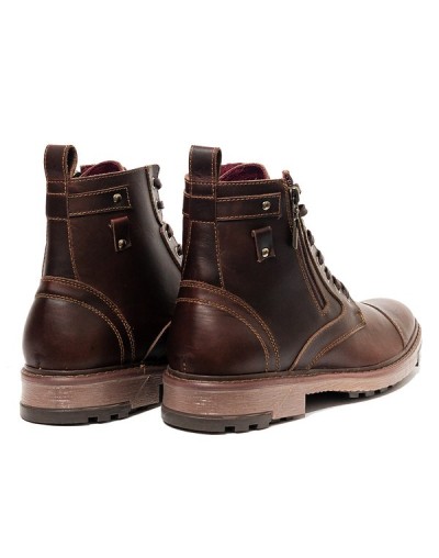 Botines en cuero para hombre outlet shop vicenzo café