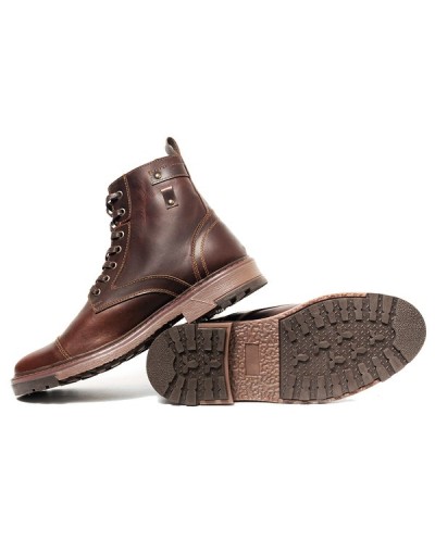 Botines en cuero para hombre outlet shop vicenzo café