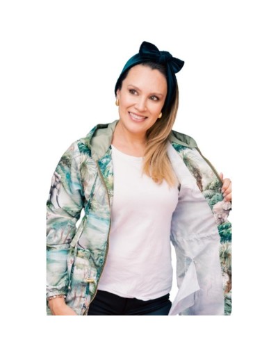 Chaqueta jumanji mas turbante moño