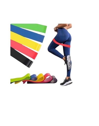 Kit bandas elásticas para pilates yoga x 5 und