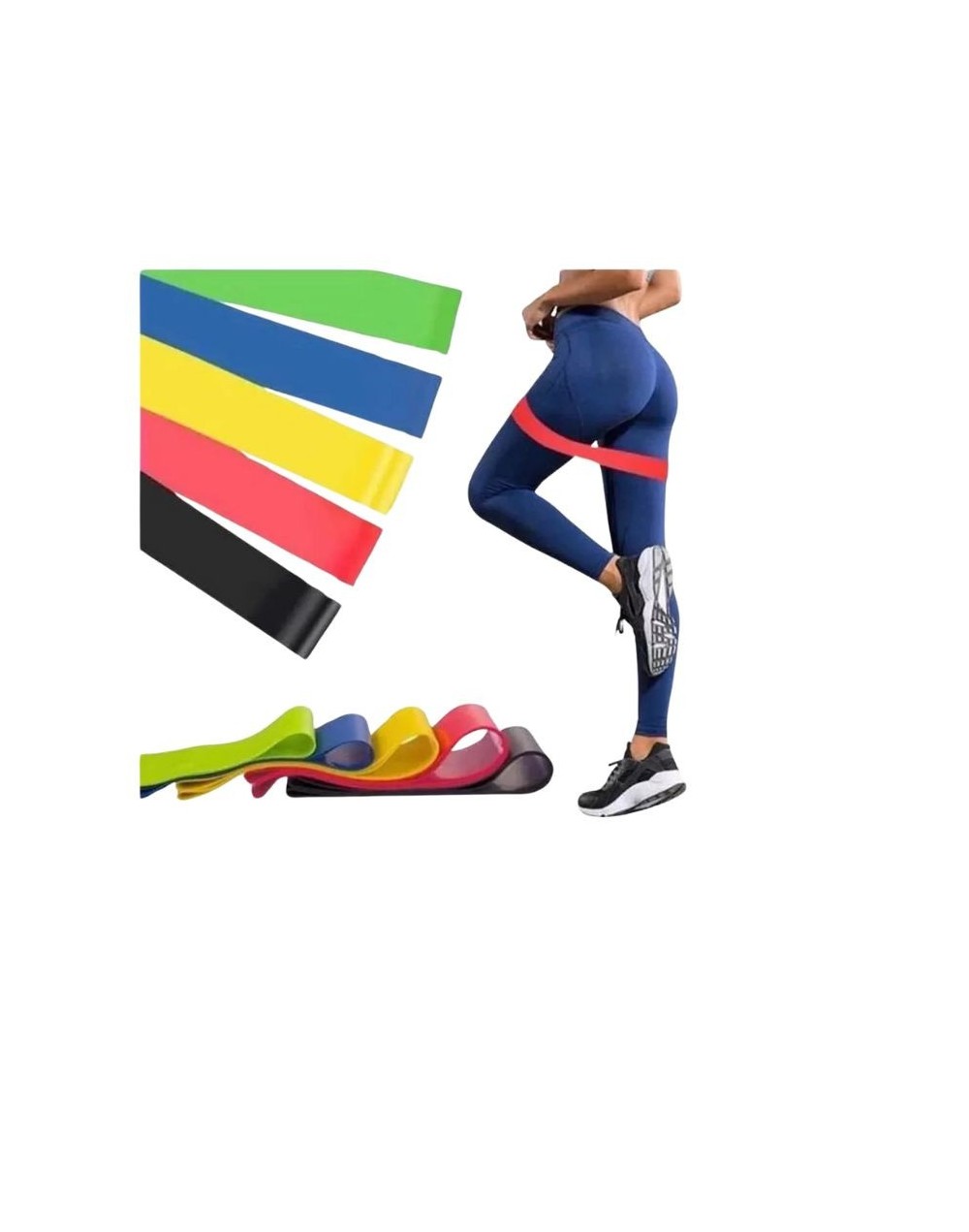 Kit bandas elásticas para pilates yoga x 5 und
