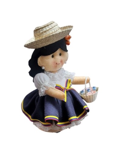Muñeca campesina en paño lency