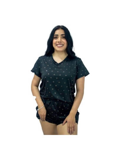 Pijama licrada estrellas doradas