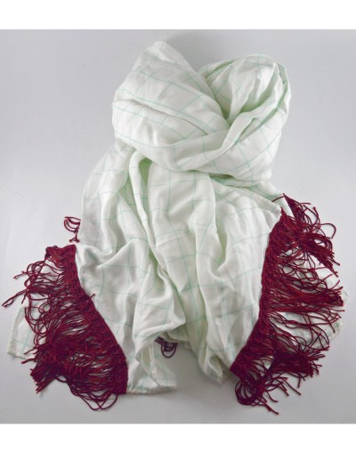 Pashmina Blanca cuadros