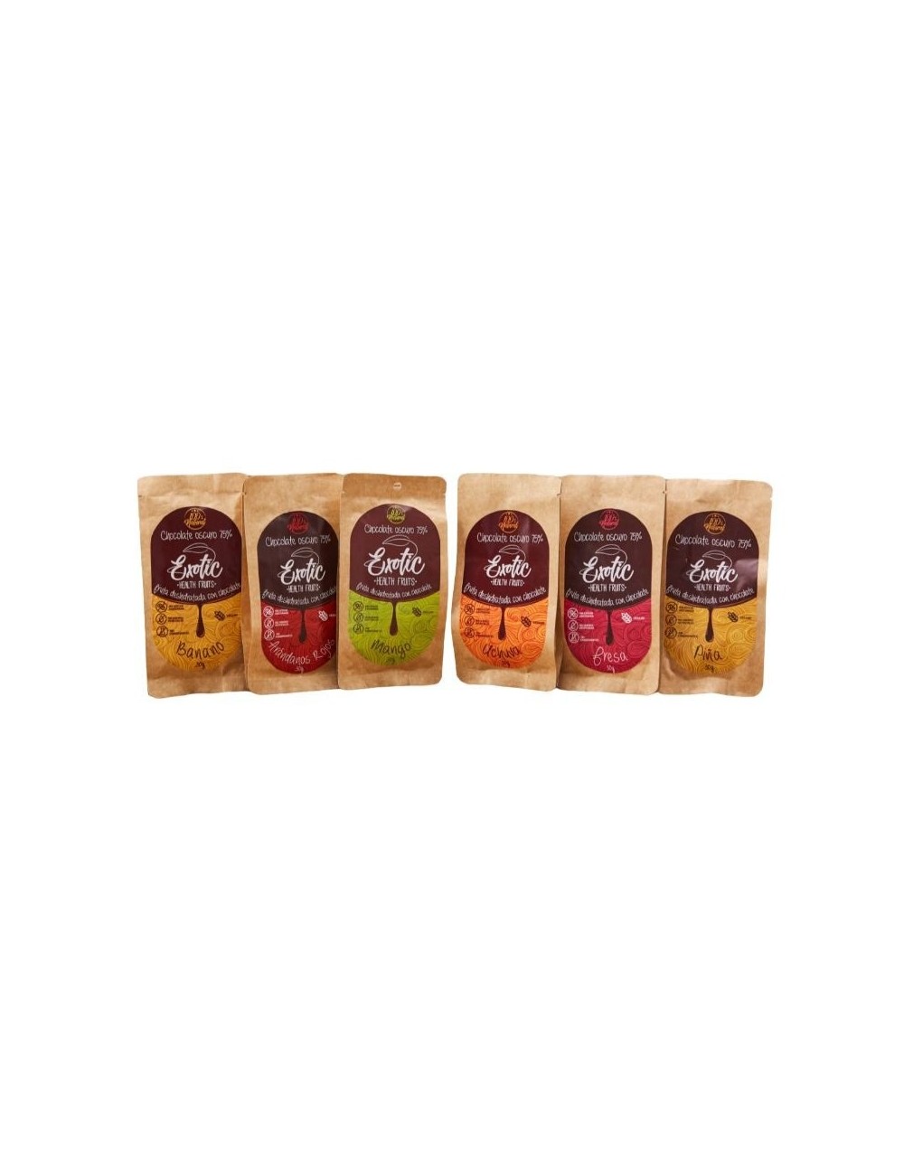 Frutas deshidratadas cubiertas con chocolate 30g